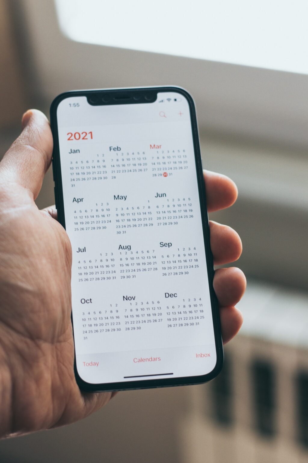 Digitaler Kalender auf dem Smartphone